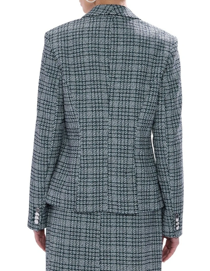 Tweed Ur Luv Blazer in Green Multi image 4