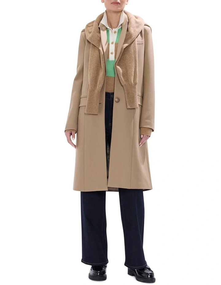 Rei Longline Coat in Camel image 2