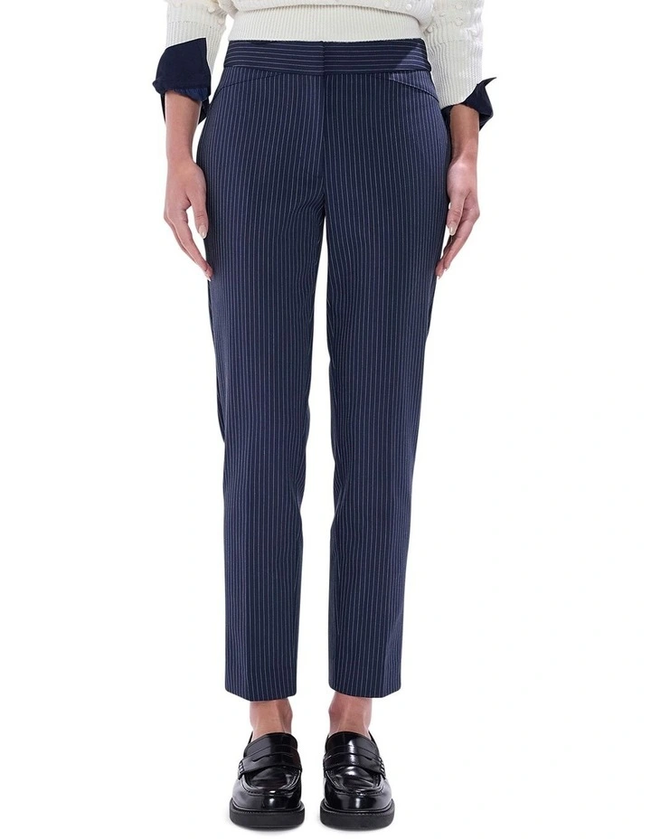 Courtier Pinstripe Pant in Navy Stripe image 2