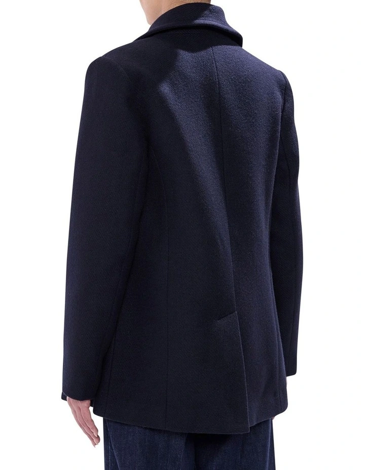 Brumbry Double Breasted Coat in Moonlit Navy image 5