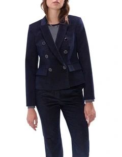 Simba Velvet Blazer in Indigo