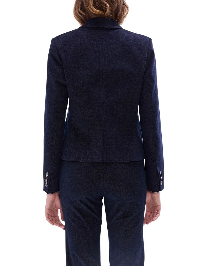 Simba Velvet Blazer in Indigo image 2