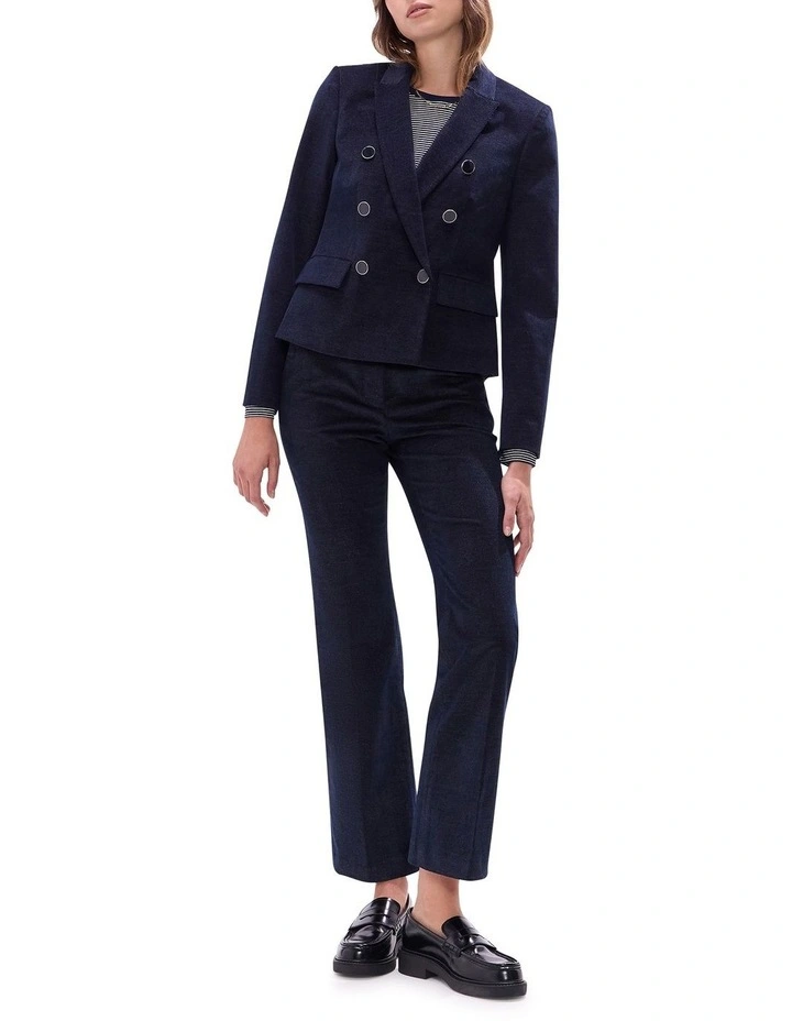 Simba Velvet Blazer in Indigo image 4