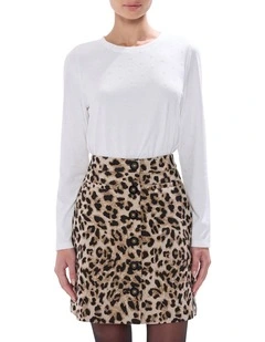 Galaxy Long Sleeve Top in Ivory