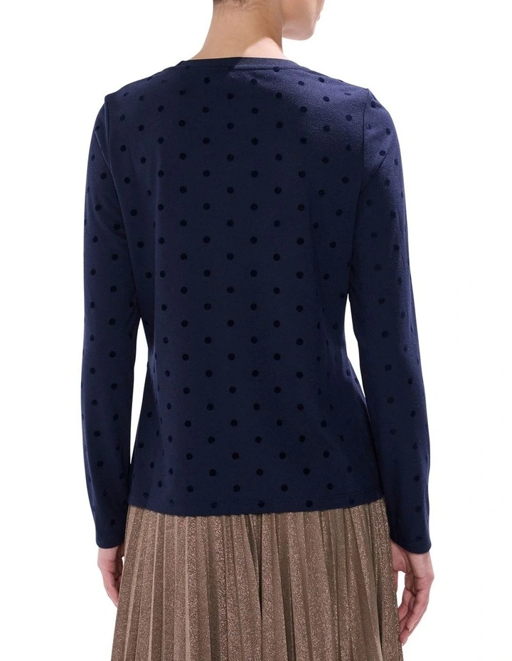 Galaxy Long Sleeve Top in Moonlit Navy image 4