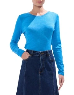 Bellamy Babywool Top in Bright Blue
