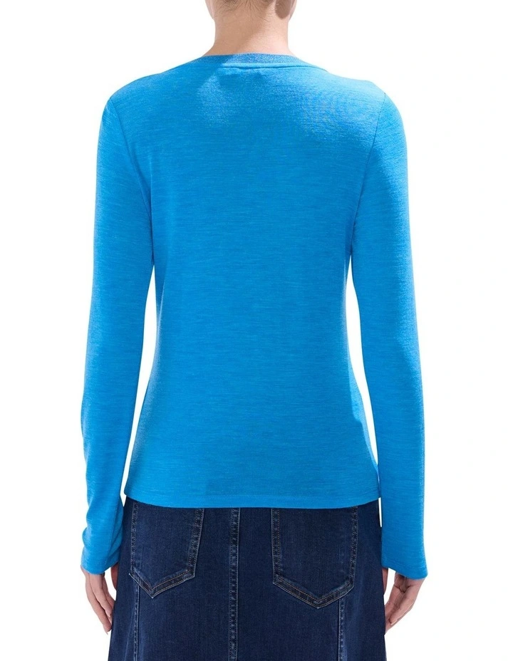 Bellamy Babywool Top in Bright Blue image 4