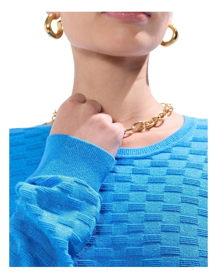 Siren Shimmer Knit in Bright Blue image 3