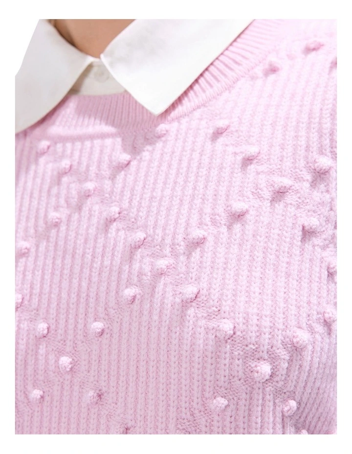 Break Free Merino Knit Jumper in Pink Orchid image 3