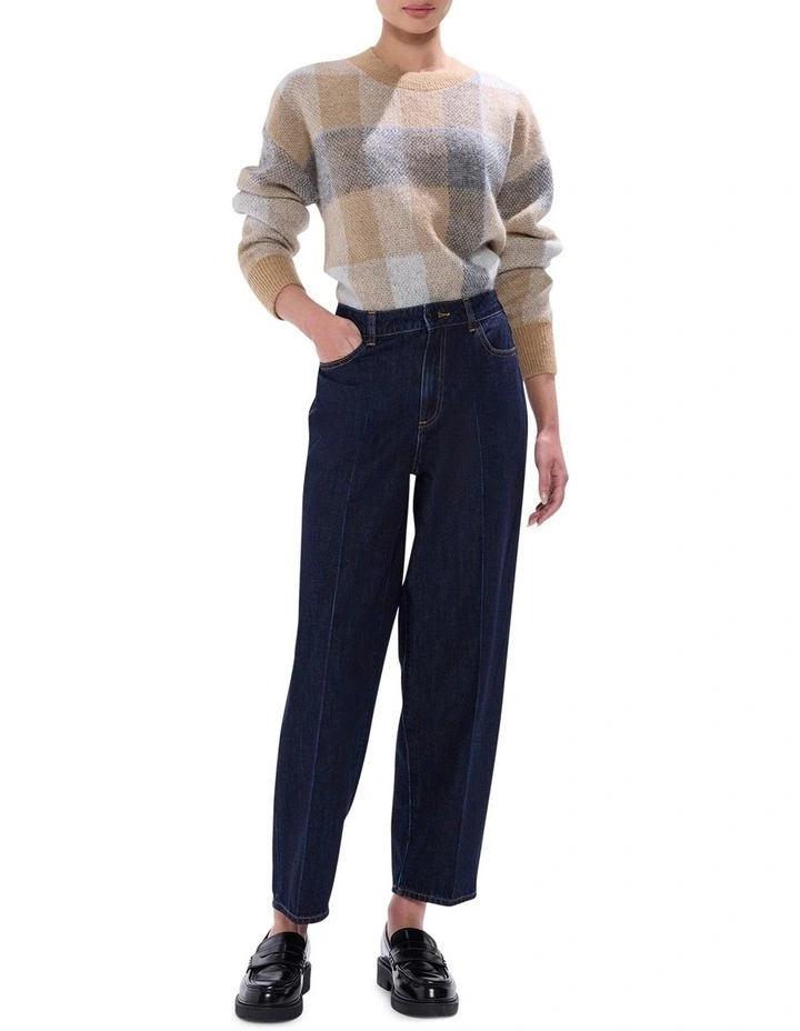 Spirit Plaid Knit in Camel Multi image 2
