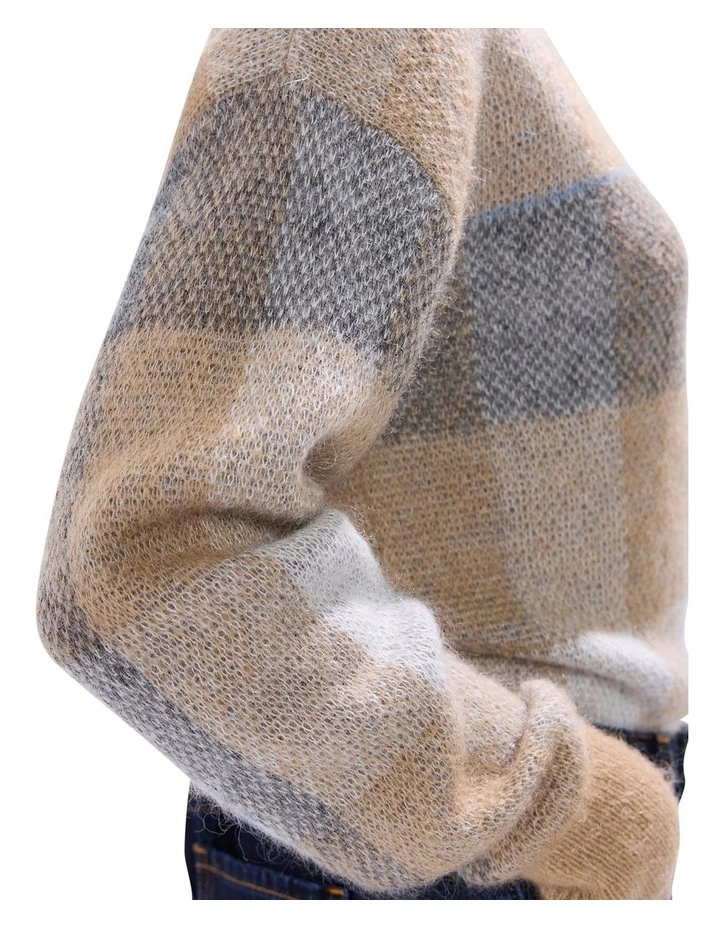 Spirit Plaid Knit in Camel Multi image 4