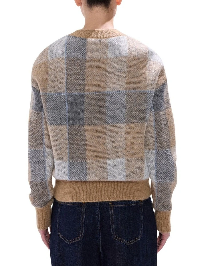 Spirit Plaid Knit in Camel Multi image 5