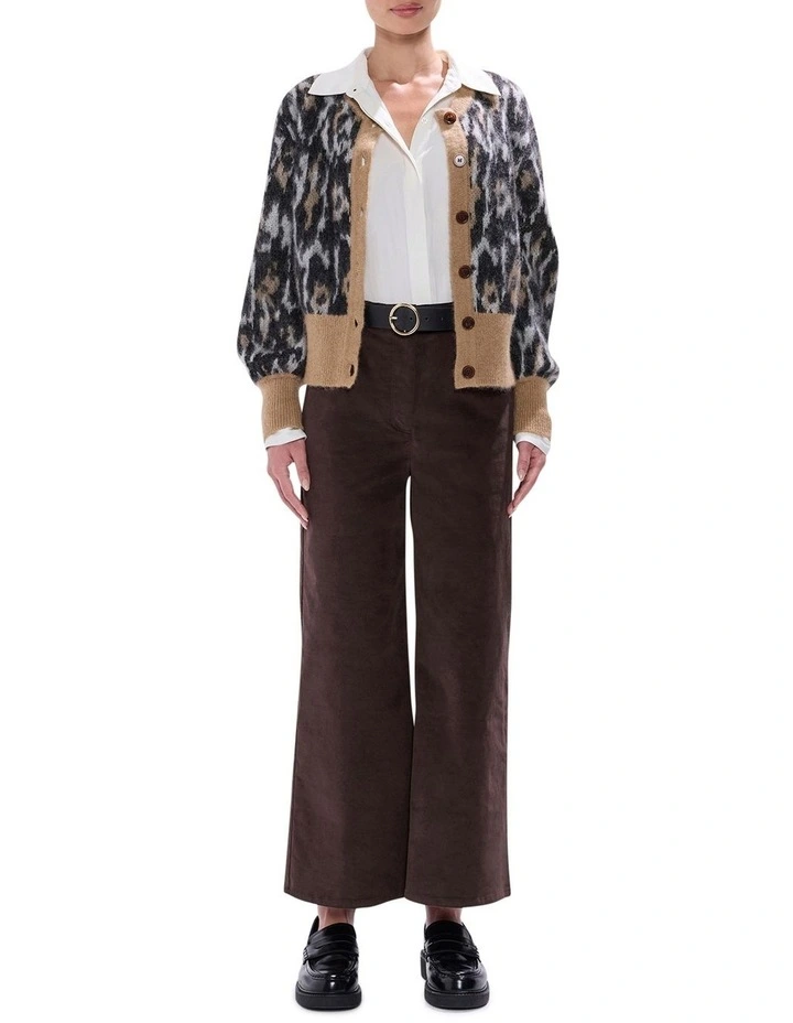 Wild About You Cardigan in Brown Multi image 2