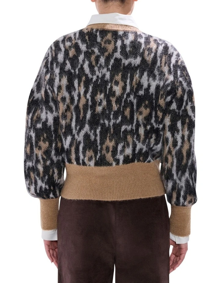 Wild About You Cardigan in Brown Multi image 4
