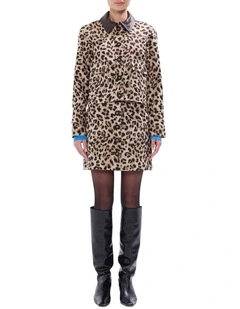 Damon Jacquard Skirt in Brown Multi