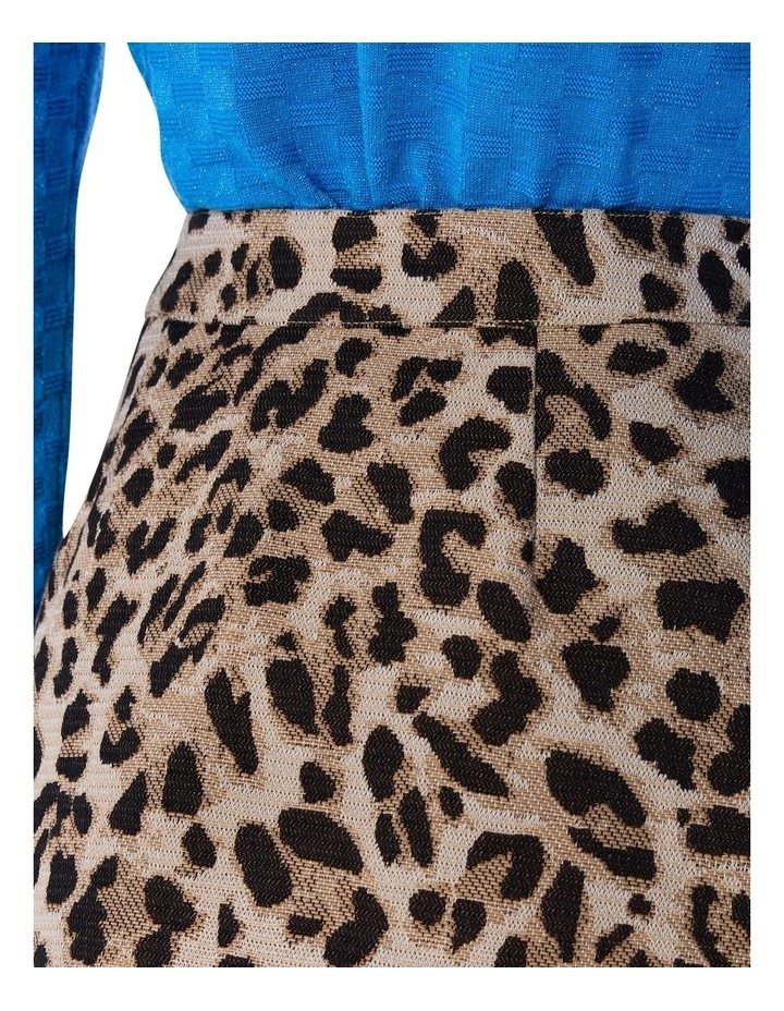 Damon Jacquard Skirt in Brown Multi image 3