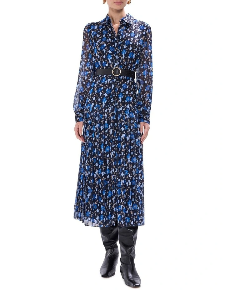 Chalk In The Clouds Dress in Blue Multi image 1