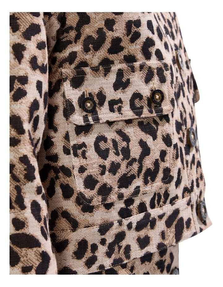 Damon Jacquard Jacket in Brown Multi image 4