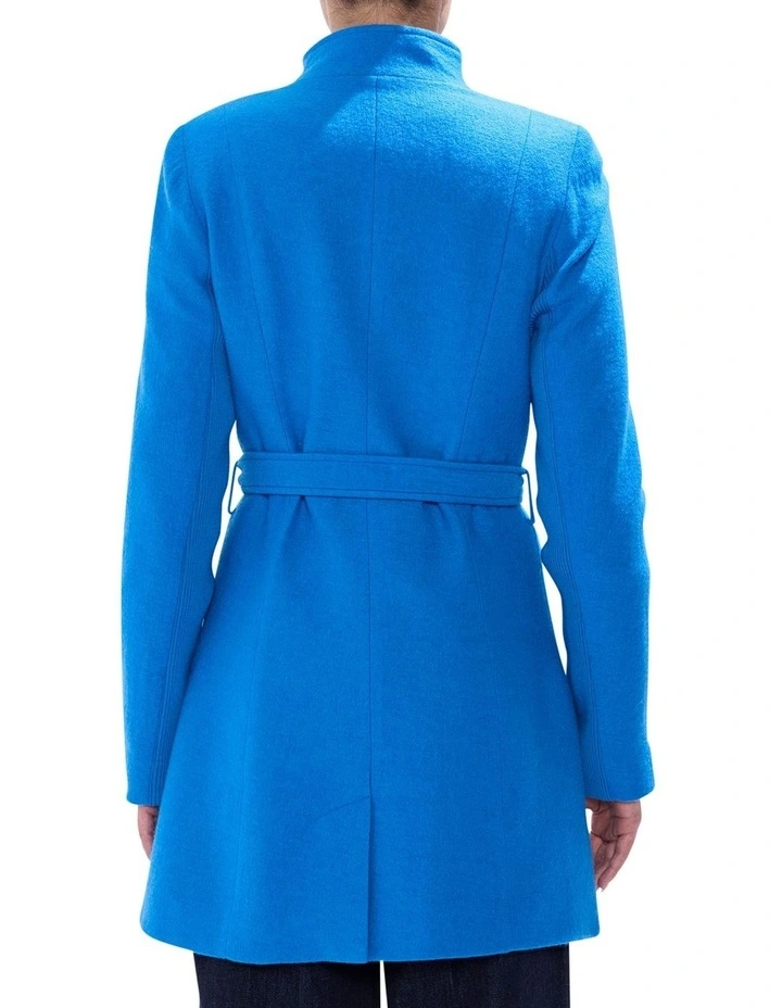 Ruby Felted Wool Coat in Bright Blue image 5