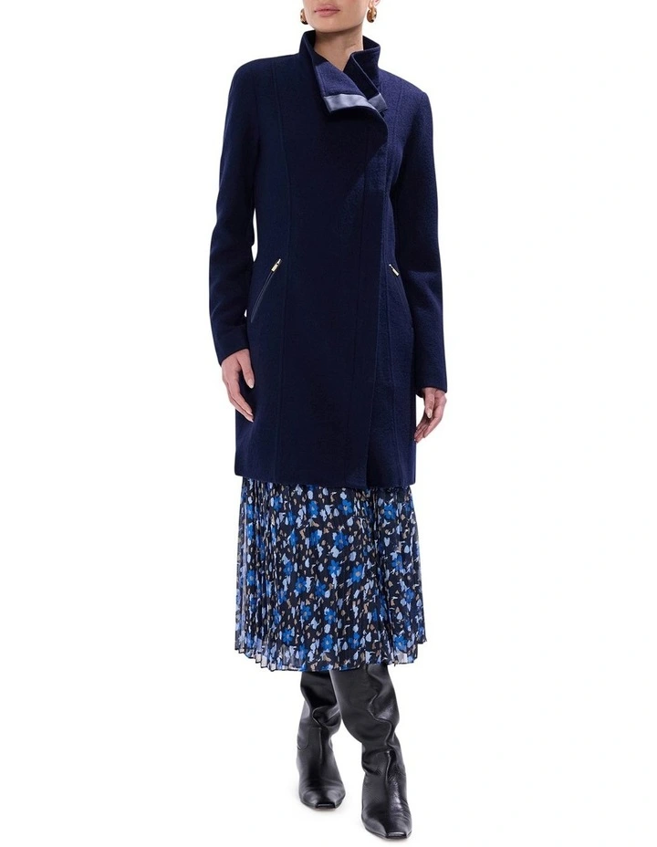 Sophie Felted Wool Coat in Moonlit Navy image 2