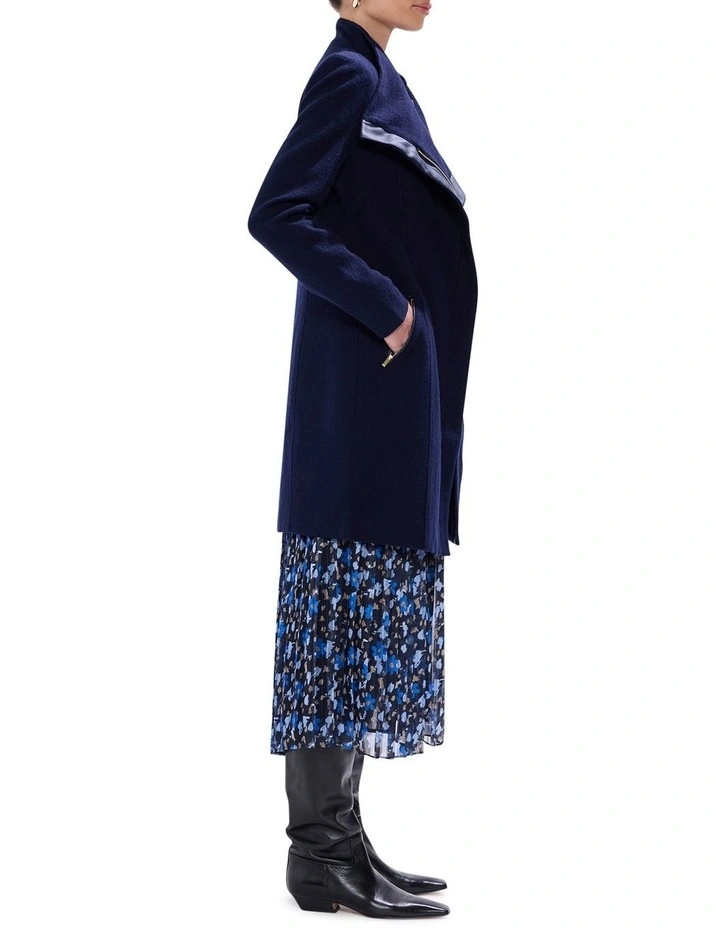 Sophie Felted Wool Coat in Moonlit Navy image 4