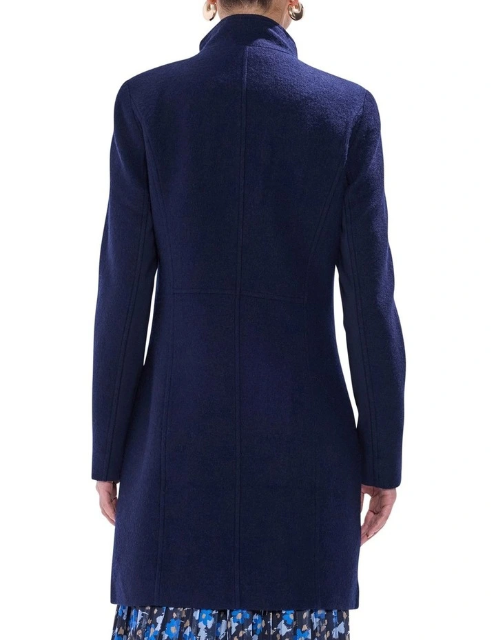 Sophie Felted Wool Coat in Moonlit Navy image 5