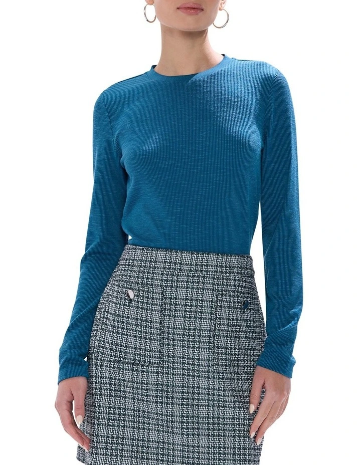 Let's Groove Top in Teal image 1