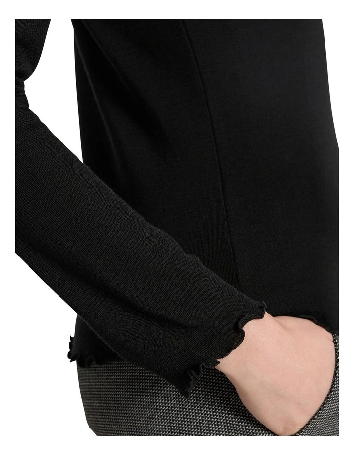Ginny Babywool Top in Black image 3