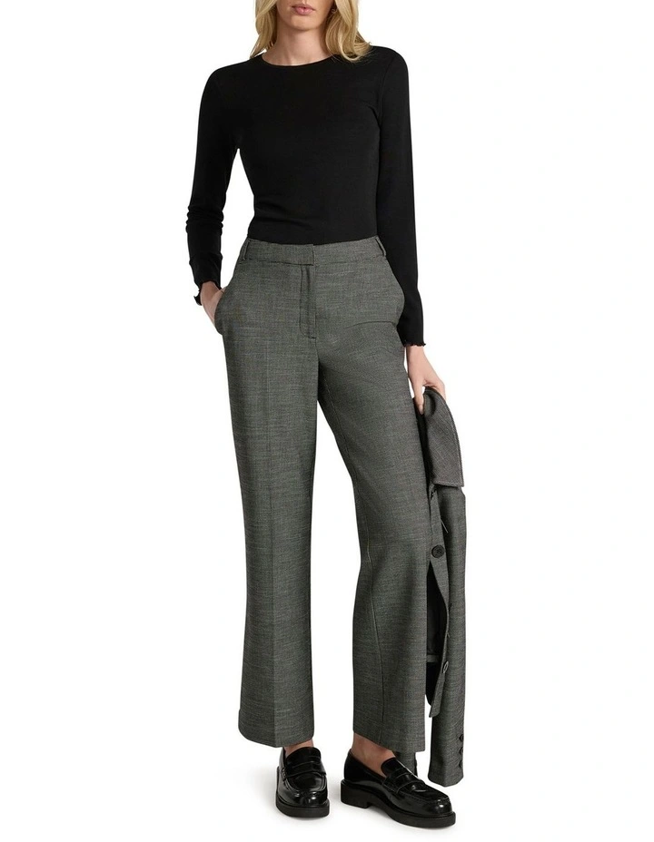 Sydney Wide Leg Pant in Black/White image 1