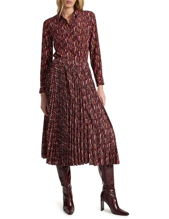 Our Lips Are Sealed Silk Shirt in Red Multi image 2