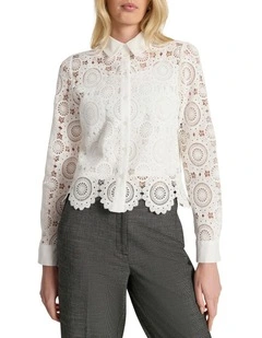 Juni Lace Shirt in White