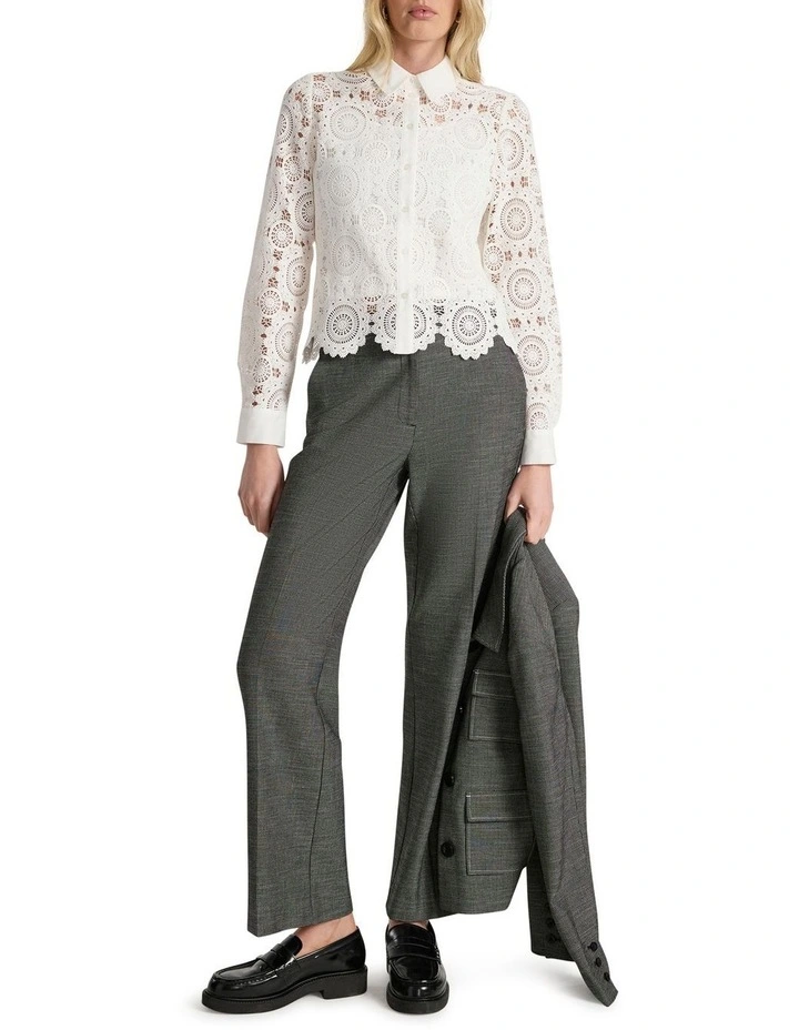 Juni Lace Shirt in White image 2