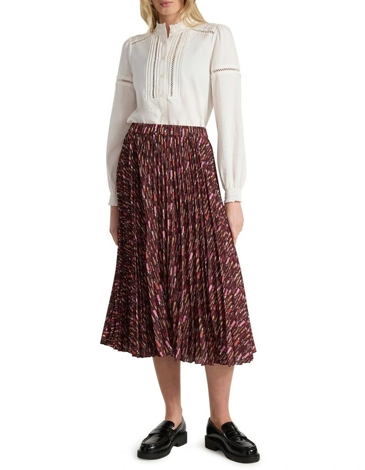 Lilian Long Sleeve Shirt in Ivory image 2