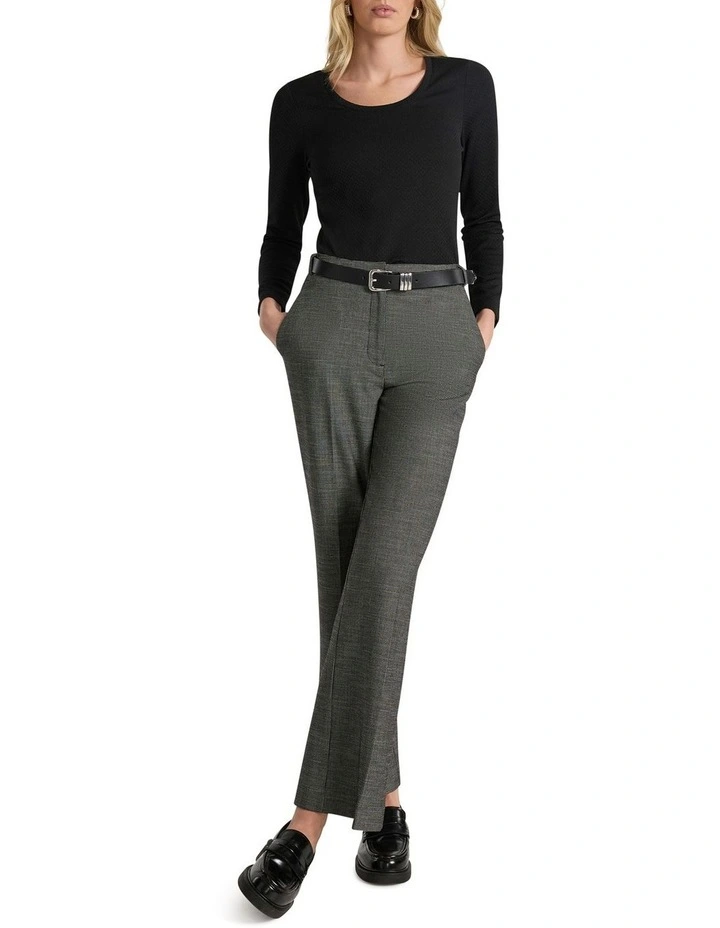 Chloe Textured Top in Black image 2