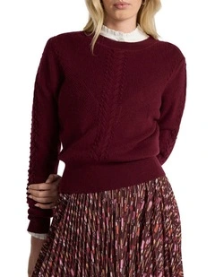 Maddie Merino Knit in Ruby Port