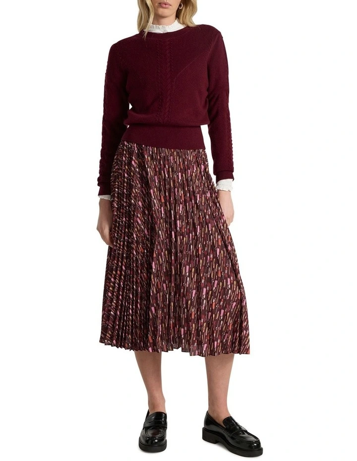 Maddie Merino Knit in Ruby Port image 2