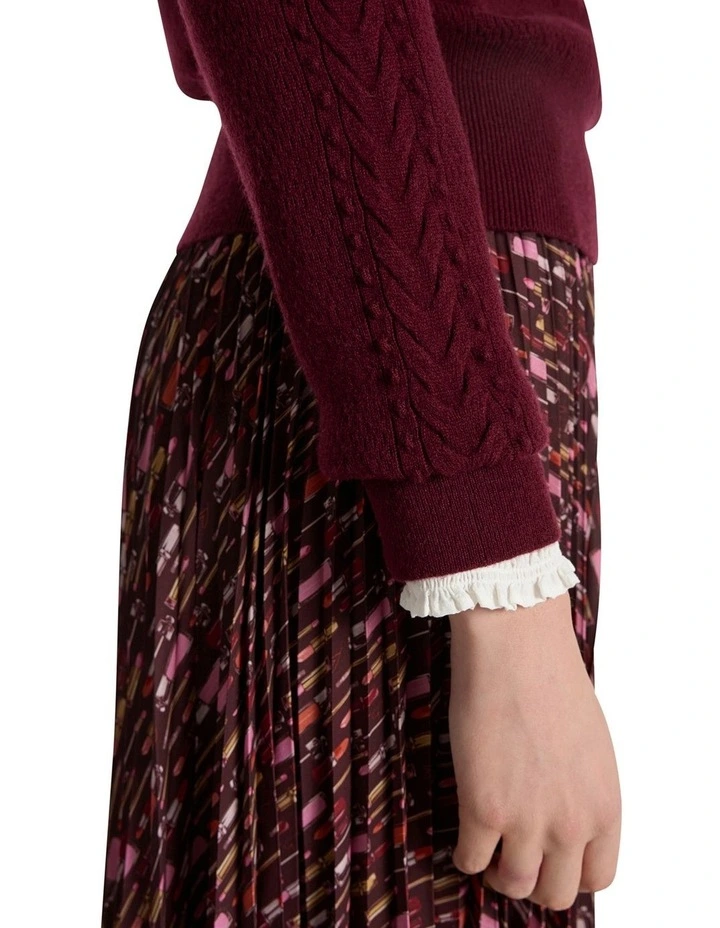 Maddie Merino Knit in Ruby Port image 3