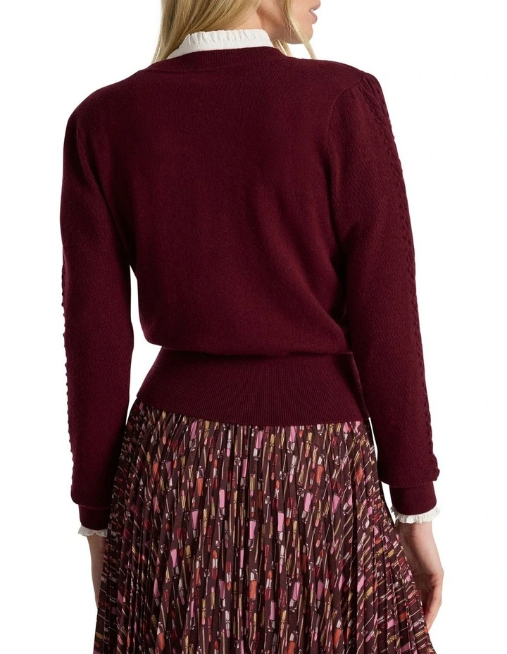 Maddie Merino Knit in Ruby Port image 4