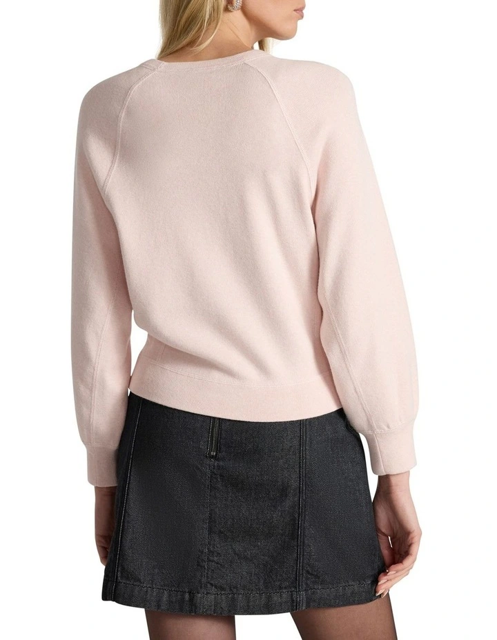Sammie Cotton Cashmere Knit in Pink Orchid image 4