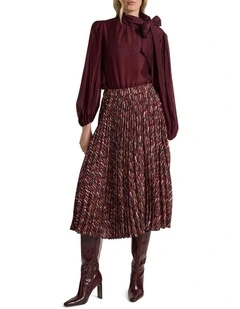Our Lips Are Sealed Skirt in Red Multi