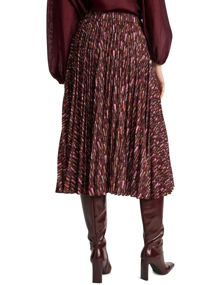 Our Lips Are Sealed Skirt in Red Multi image 4