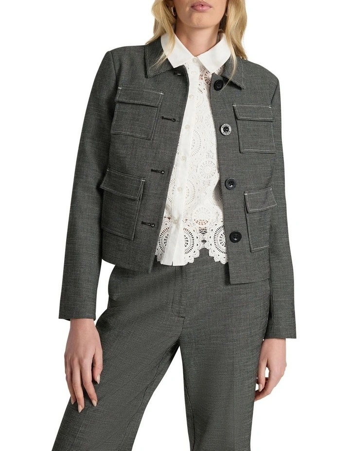 Sydney Jacket in Black/White image 1