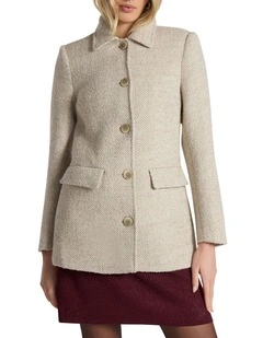 Kayla Coat in Ivory Multi