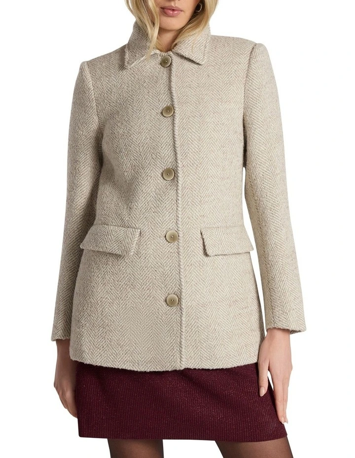 Kayla Coat in Ivory Multi image 1