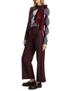 Sakura Wide Leg Pant in Ruby Port