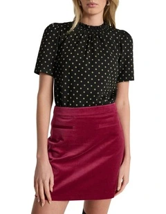 Shelby Spot Top in Black Multi