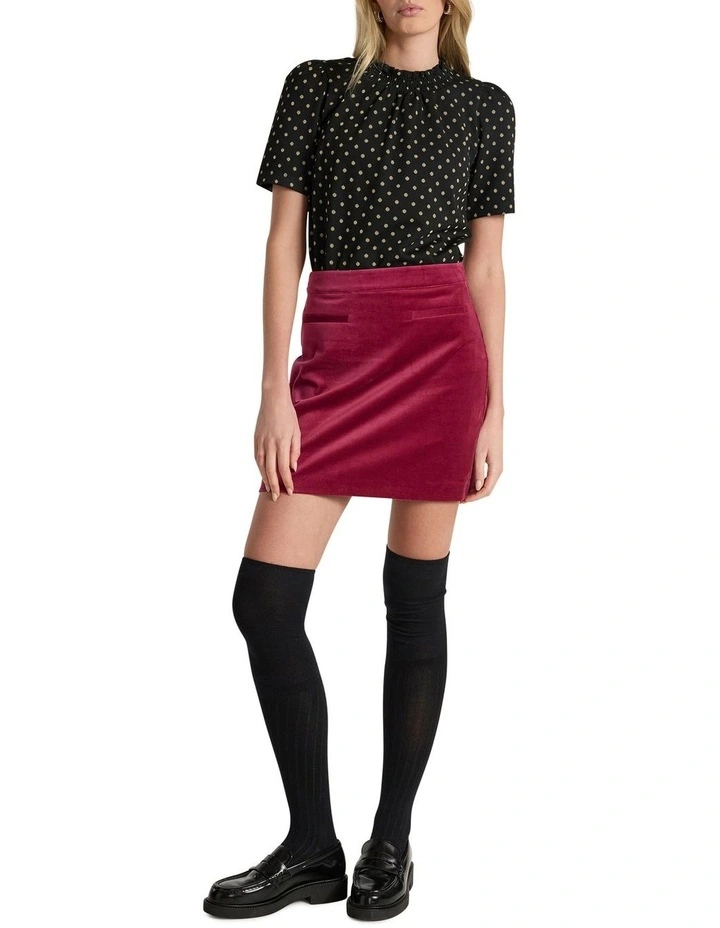 Shelby Spot Top in Black Multi image 2