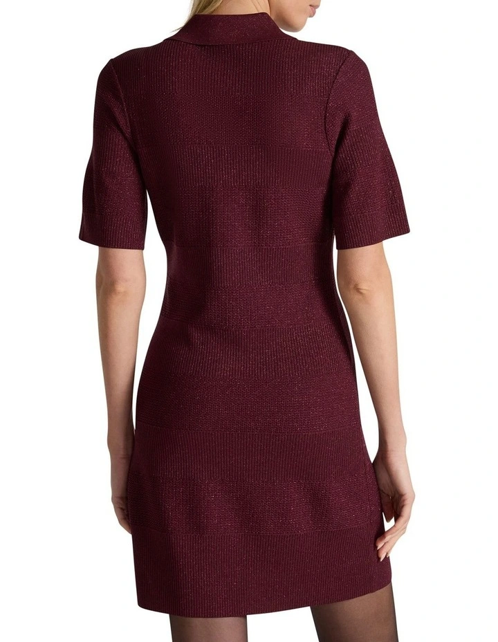 New York Minute Knit Dress in Ruby Port image 4