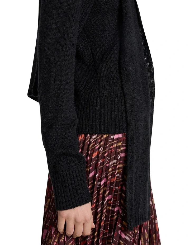 Tina Pussy Bow Knit in Black image 4
