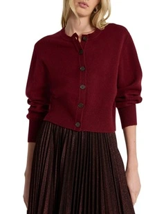 Vacation Cardigan in Ruby Port